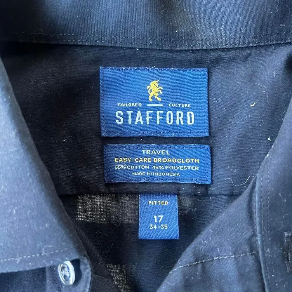 Stafford Men's Black Shirt